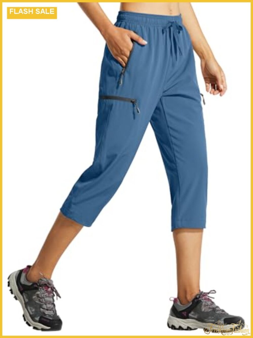 Women's Capri Cargo Hiking Pants Cropped Lightweight UPF 50 Quick Dry